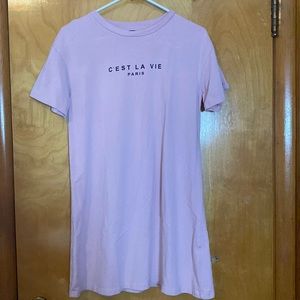 Pink SHEIN t-shirt dress